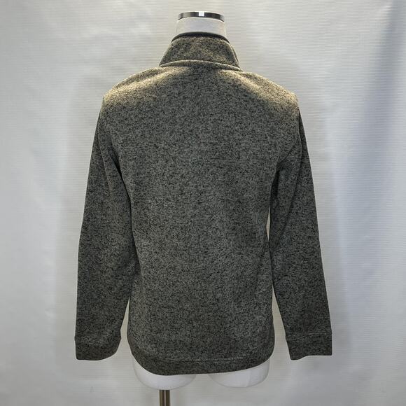 Eddie Bauer Radiator Fleece Snap Pullover Mens Small Gray Mock Neck Sweater Warm - Picture 2 of 7